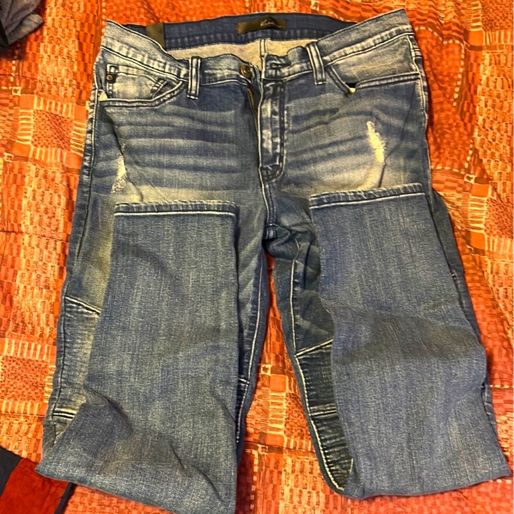 Kancan Women’s SZ 13W Destructed Moto Skinny Jeans